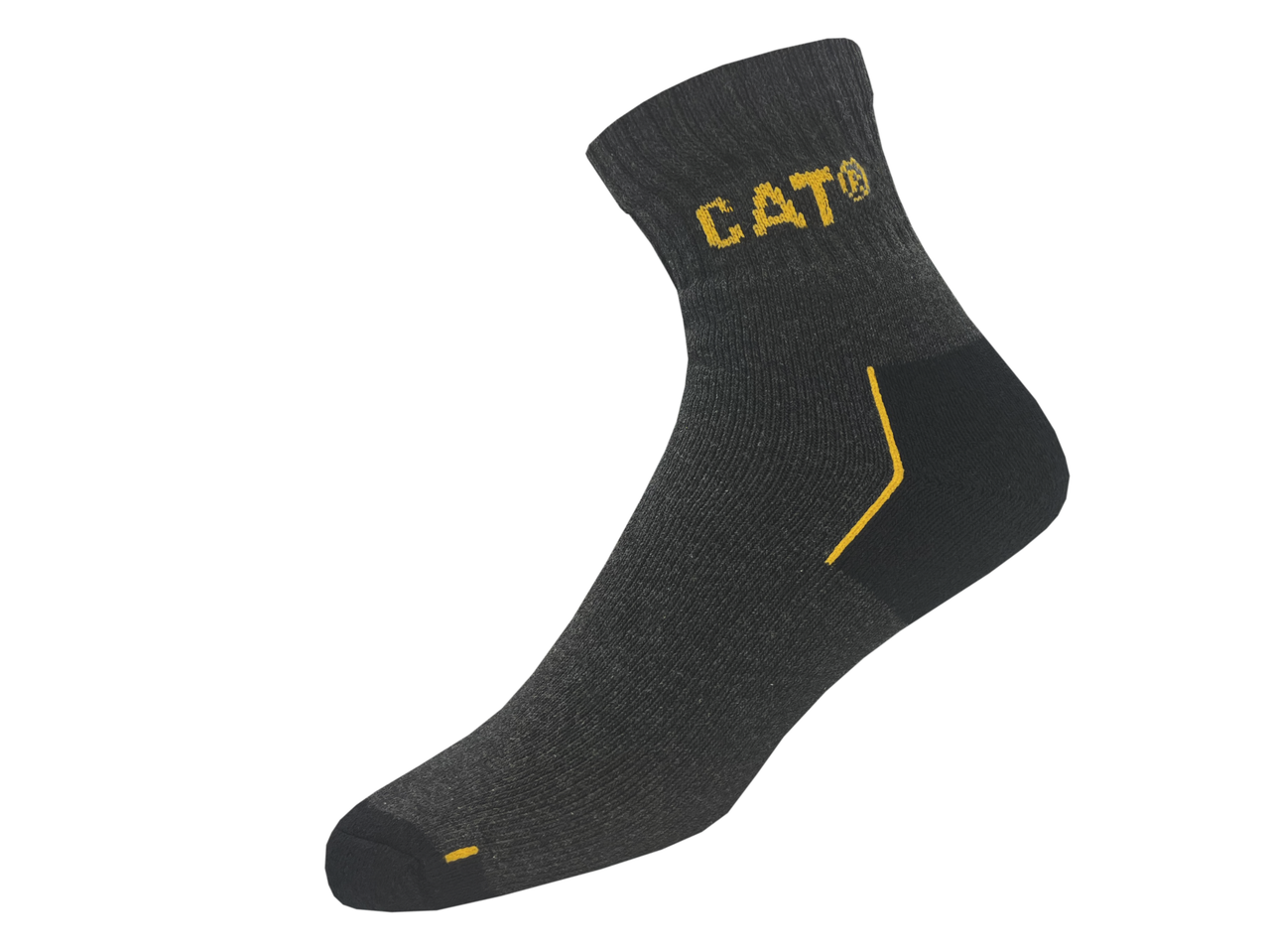 Caterpillar® tumehall tööülikond kollase logo ja detailidega