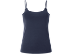 Camisola interior Esmara para mulher, azul-marinho, com alças finas.