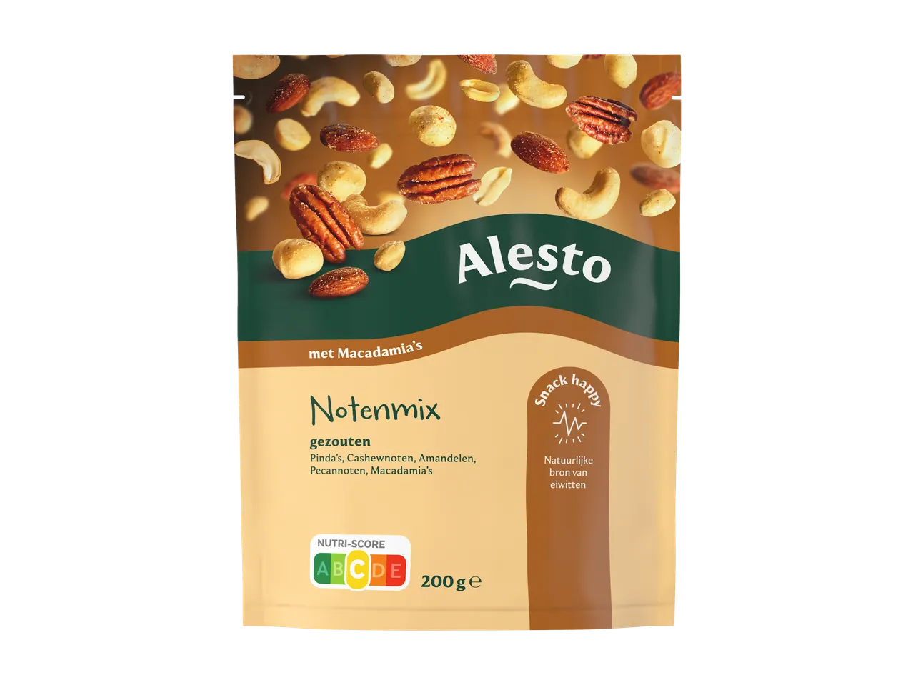 Alesto Notenmix met Macadamia's, gezouten, 200g, Nutri-Score A.