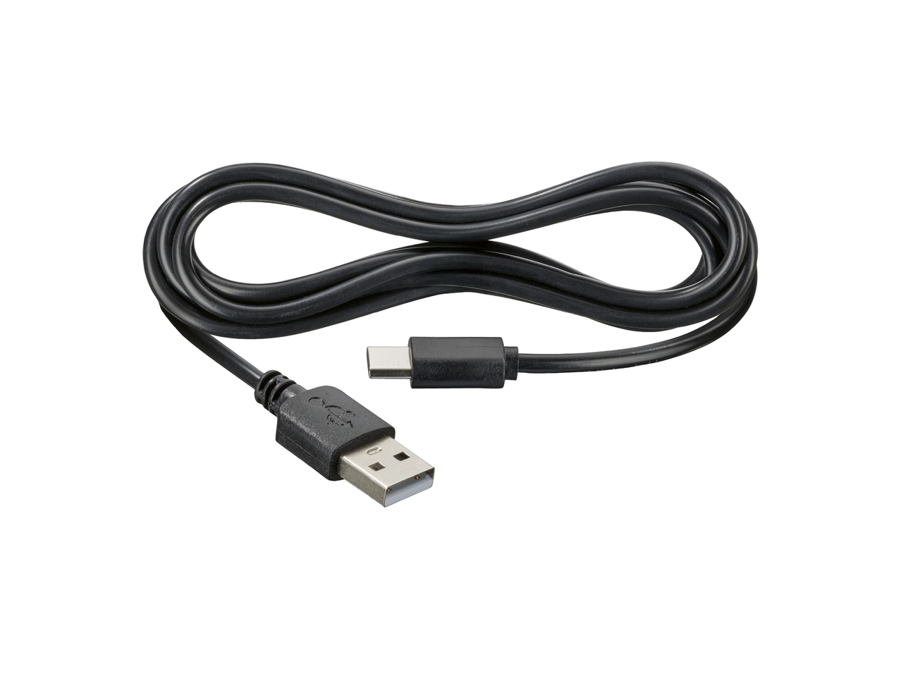 Черен USB-A към USB-C кабел