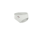 Cuecas de menina Lupilu® em branco com pequenos estampados de corações.