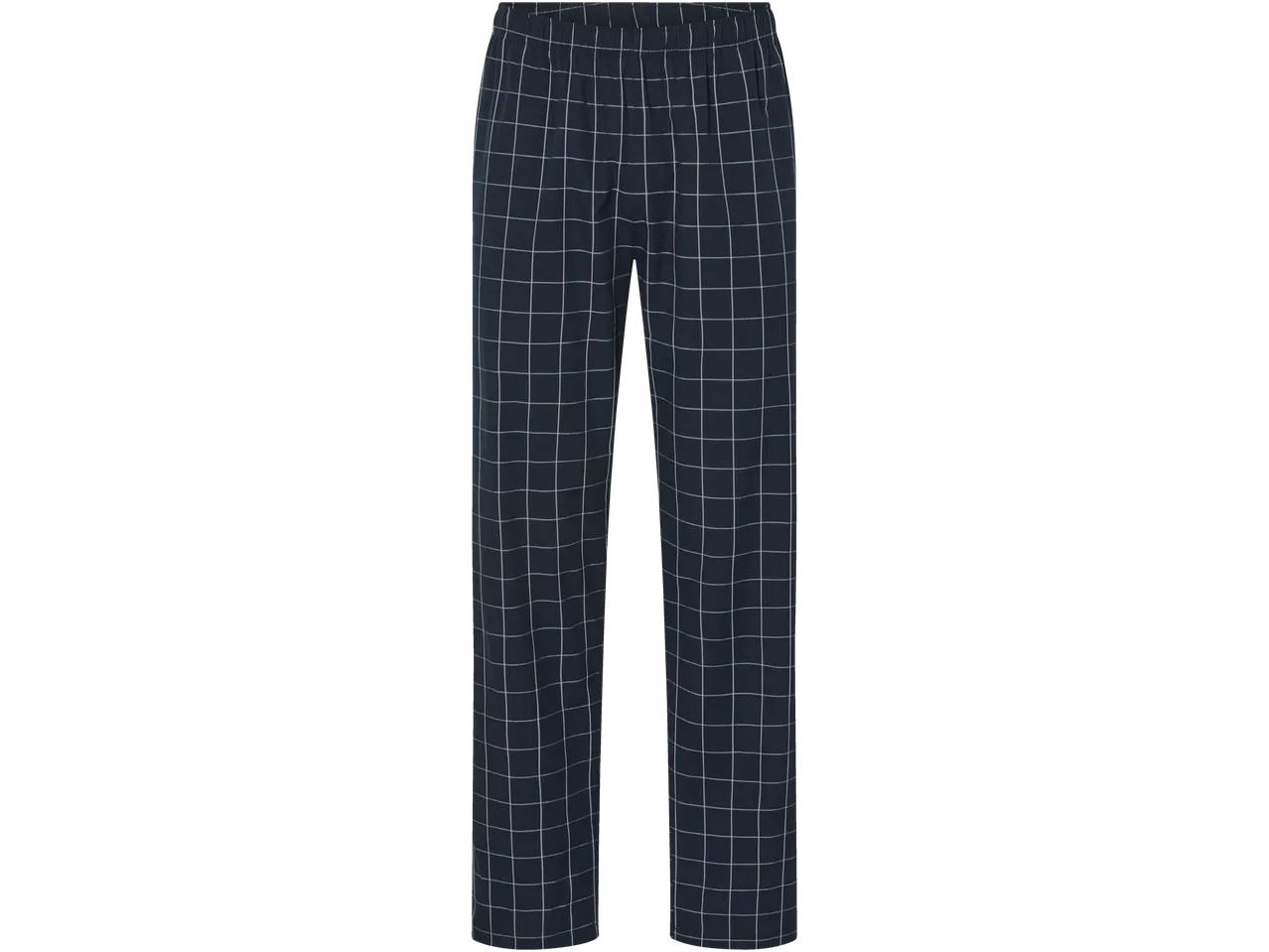 Dark blue plaid pajama pants
