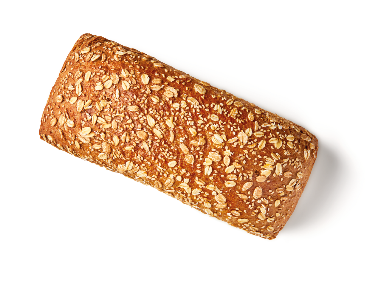 Roggenbrot mit Haferflocken und Sesam.