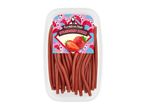 A package of strawberry licorice sticks.