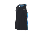 T-shirt desportiva sem mangas CRIVIT para homem em preto com detalhes azuis.