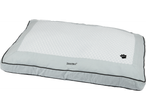 ZooFari rectangular pet bed in light blue with a textured white center.
