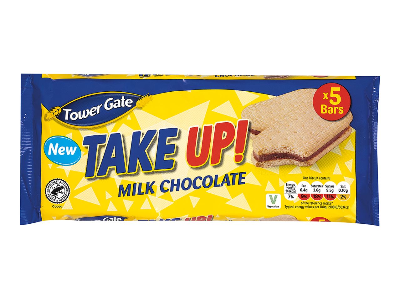 5 Tower Gate Take Up! milk chocolate bars.