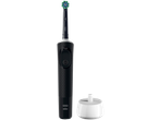 Periuță de dinți electrică Oral-B cu încărcător, mâner negru cu aderență texturată și cap rotund
