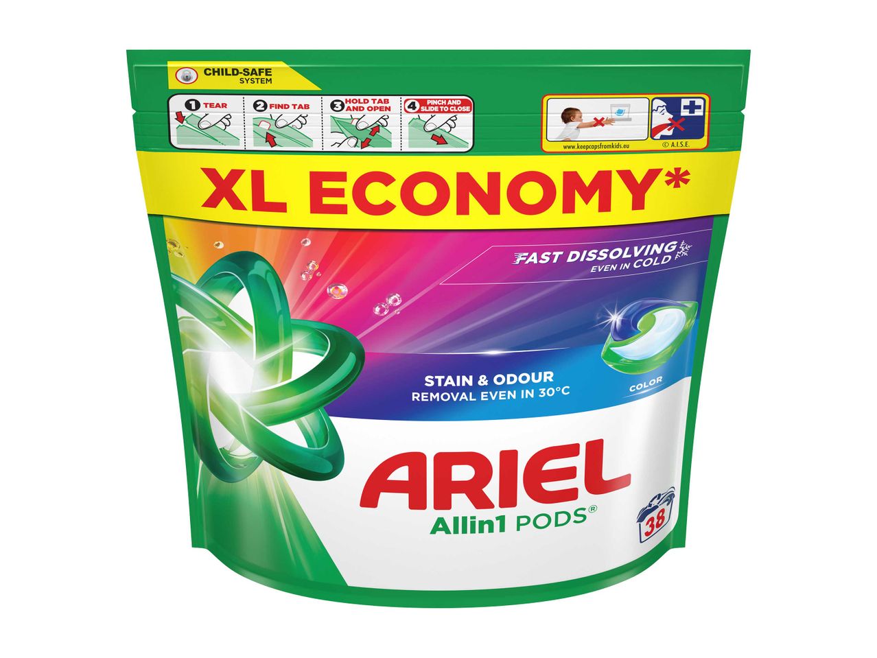 Ariel Allin1 Pods mosógél kapszulák XL kiszerelésben.