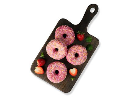 Eperízű fánk színes szórással