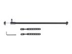 Black telescopic rod with two adjustable straps and an Allen key.