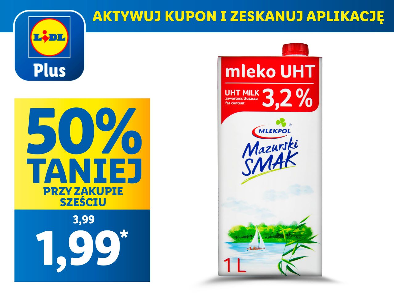 MLEKPOL Mleko UHT 3,2% Mazurski Smak