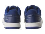 Navy blue sneakers.
