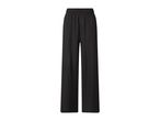 Black wide-leg trousers with an elasticated waist