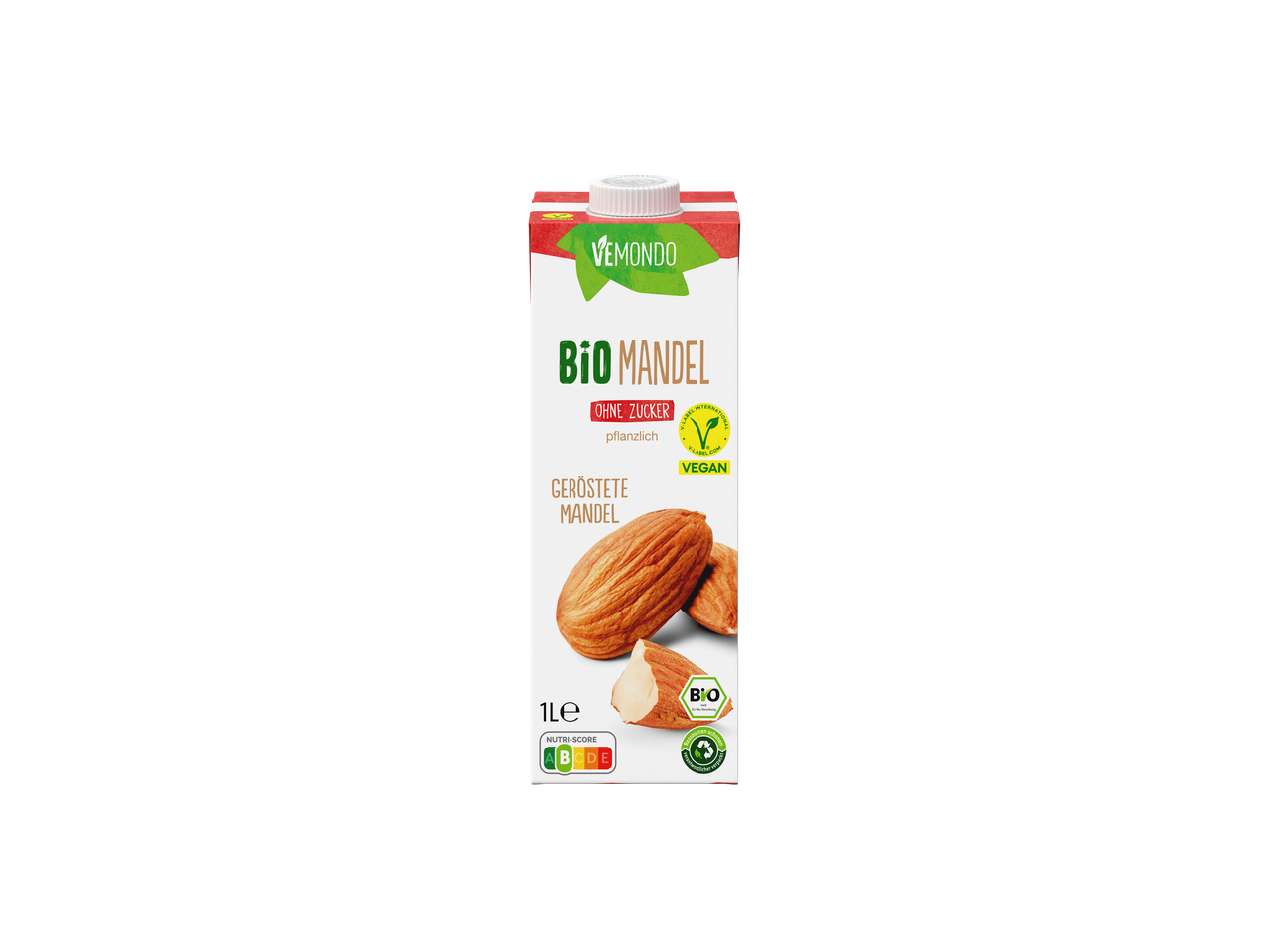 Vēmondo Bio Mandelgetränk, zuckerfrei.