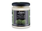 Deluxe Truffle Mayonnaise in a glass jar with a black lid.