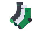 Tre paia di calze Craft in grigio, bianco e verde.