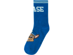 Plave čarape sa psom Čejsom iz Patrolnih šapa i natpisom „CHASE“.