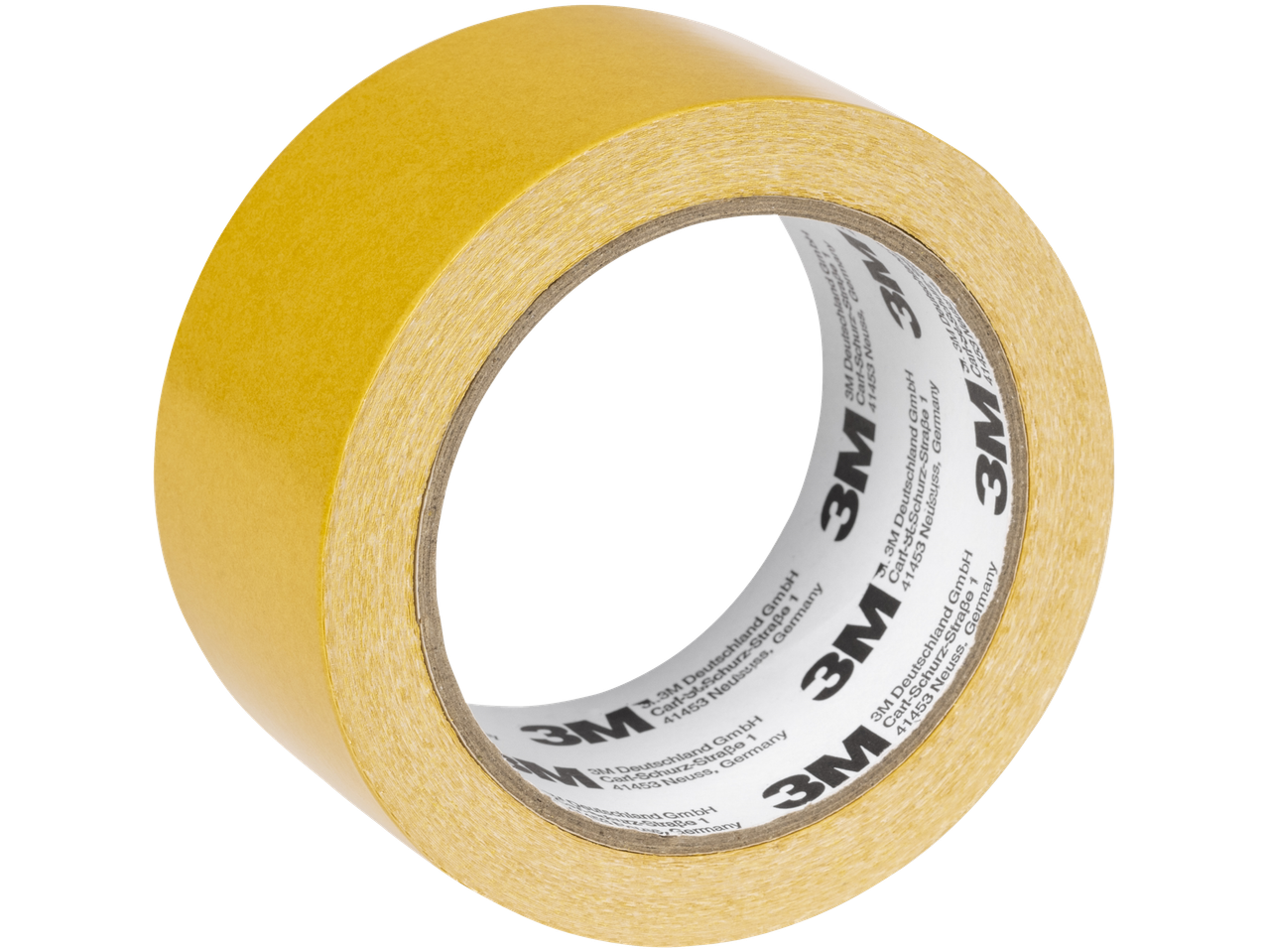 Dzeltens 3M abpusējas līmlentes rullis.