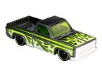 Hot Wheels '78 Chevy C10 pickup truck toy with flame decals.