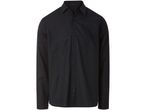 Camicia nera a maniche lunghe con bottoni.