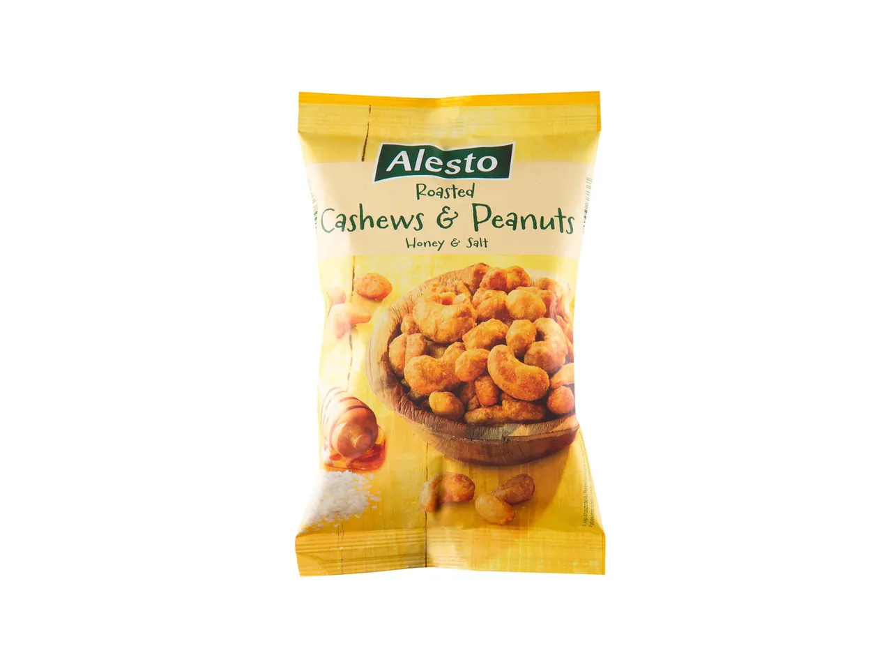 Alună de caju și arahide prăjite Alesto, miere și sare.