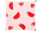 Livarno Water-Resistant Outdoor Cushion with a pink background and watermelon slices pattern