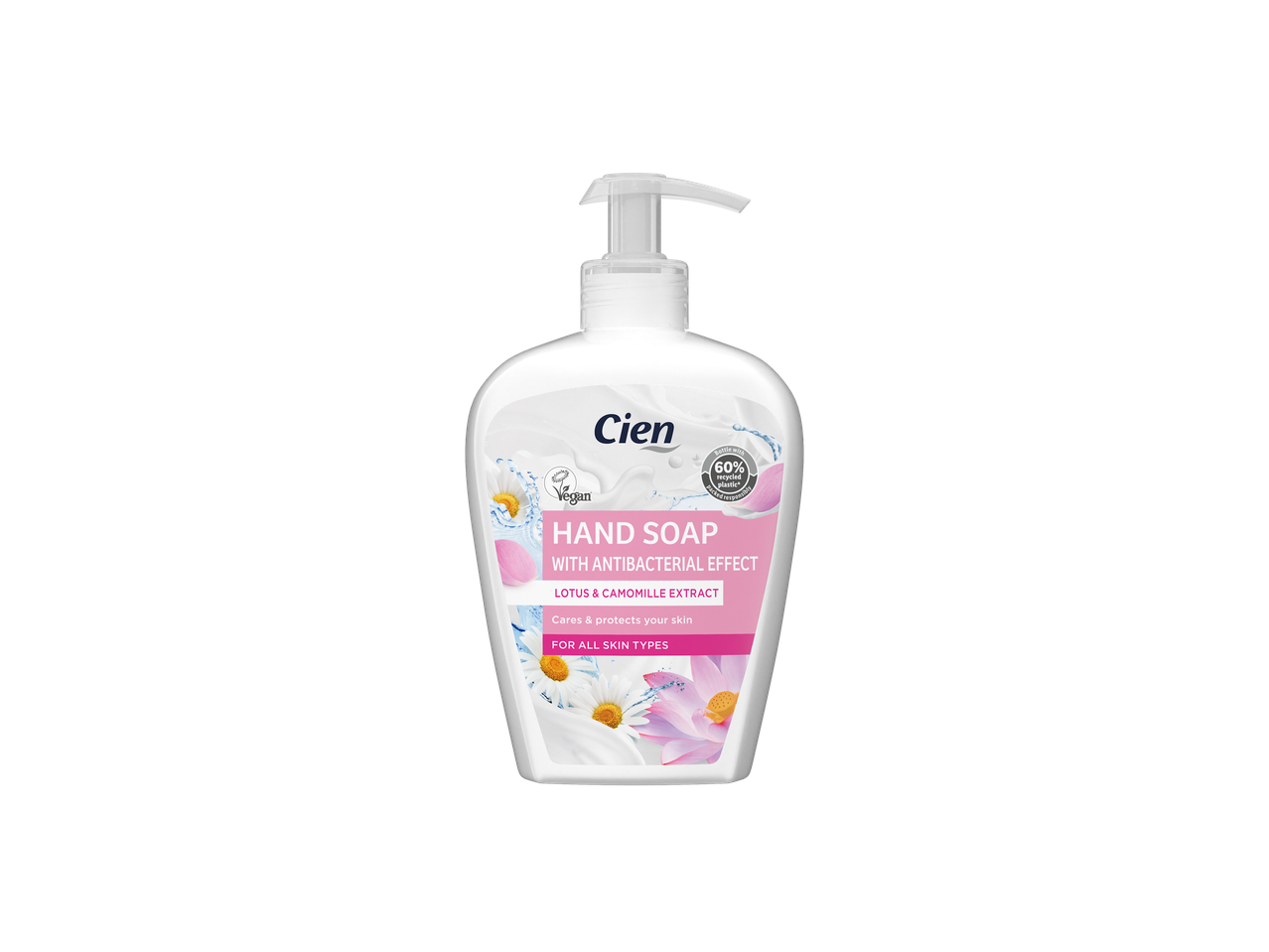 Savon pour les mains Cien avec effet antibactérien, extrait de lotus et de camomille