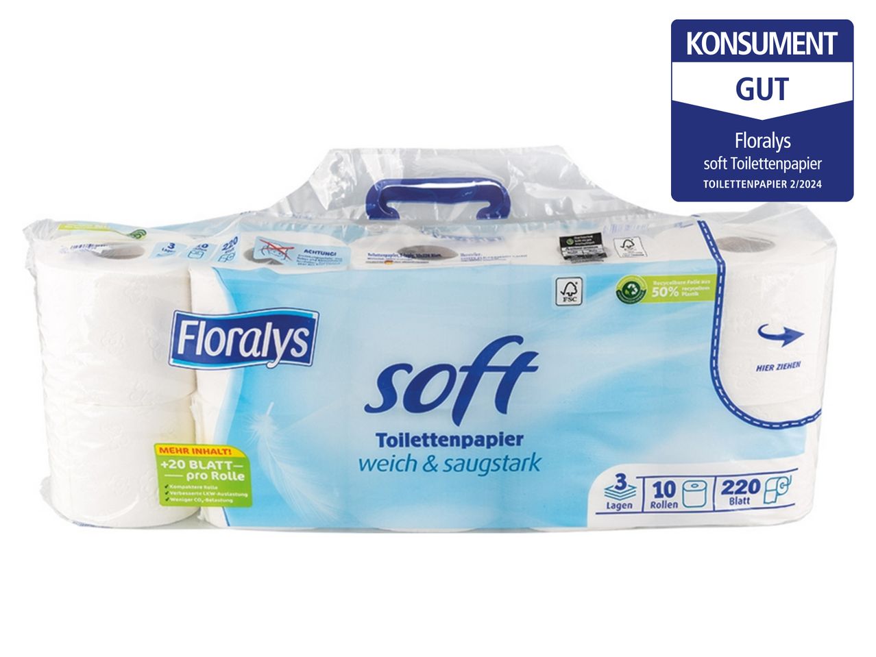 Gehe zu Vollbildansicht: FLORALYS Toilettenpapier soft - Bild 1