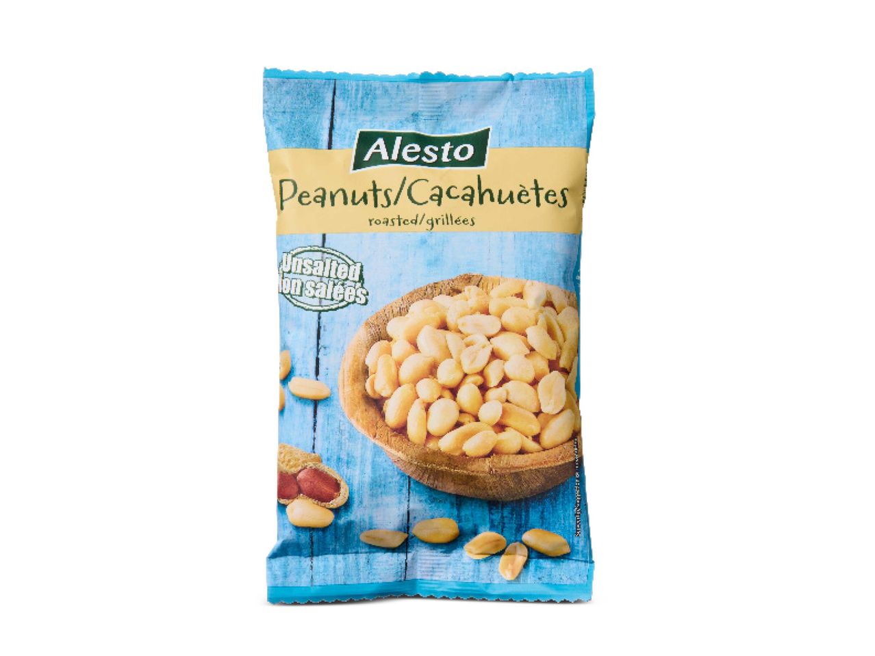 Zakje Alesto geroosterde ongezouten pinda's.