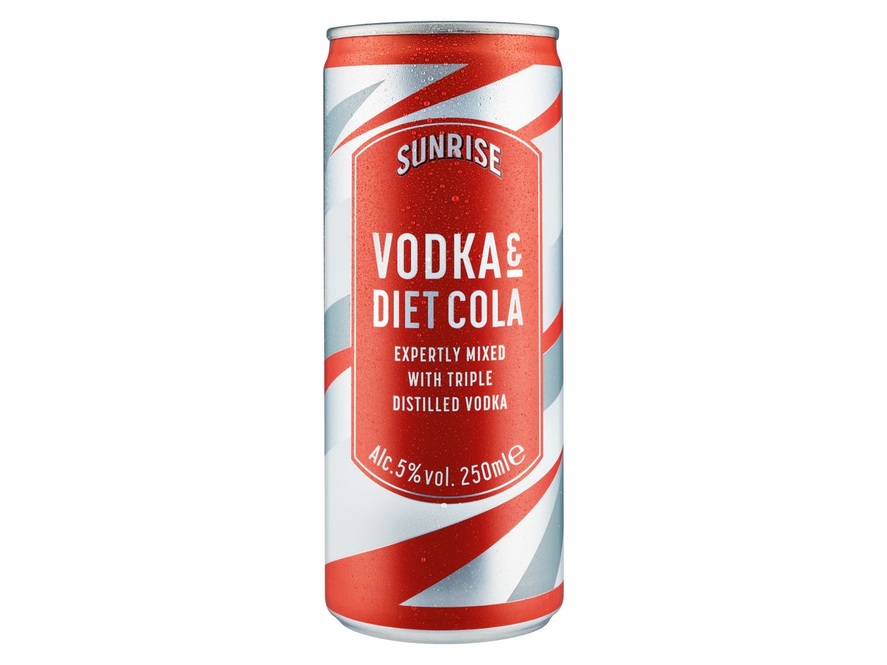 Sunrise Vodka & Diet Cola ready-to-drink in a 250ml can.
