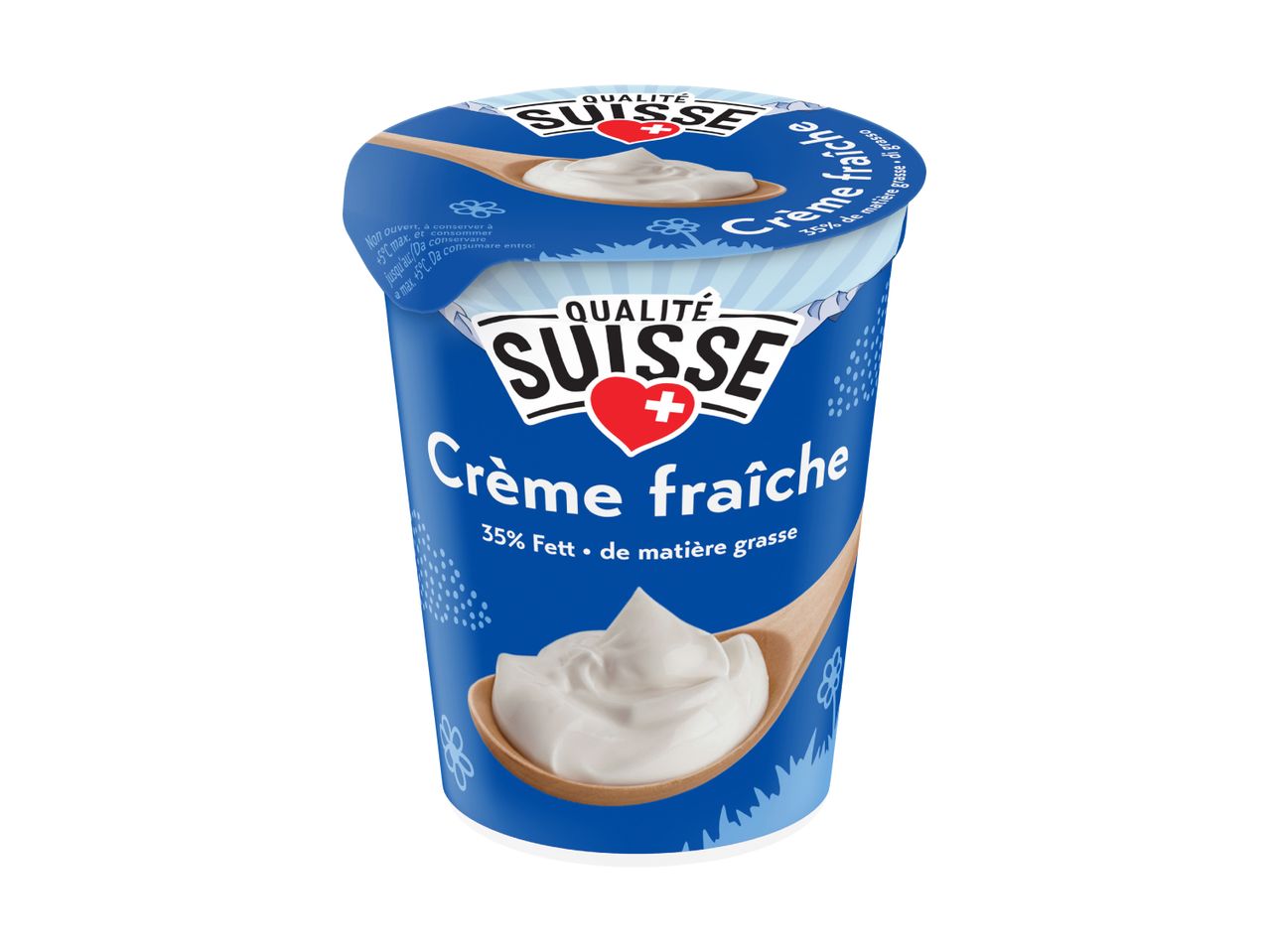 Qualité Suisse Crème fraîche Becher mit 35% Fett.