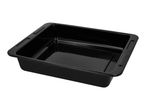 Black rectangular roasting pan with handles