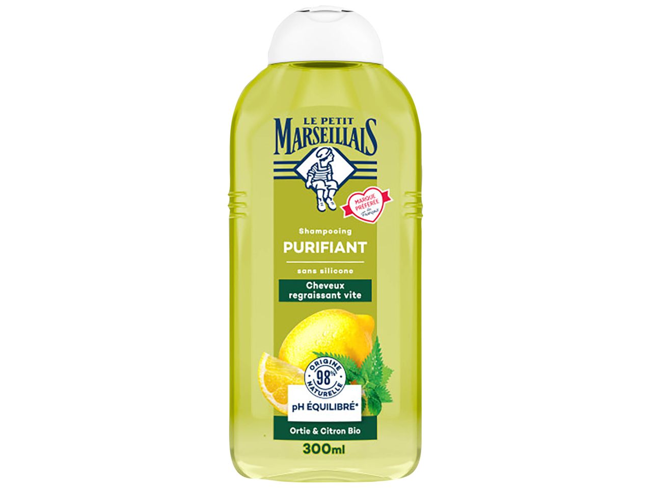 Shampooing Le Petit Marseillais, pomme et olive.