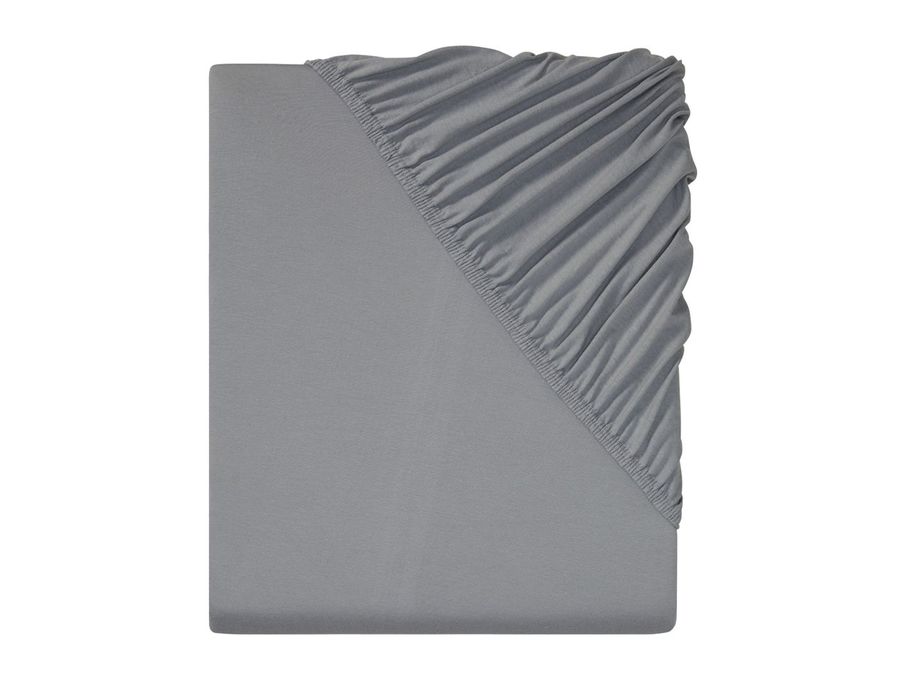 Livarno Home Grey Jersey Fitted Bed Sheet - Single