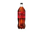 A 2-liter bottle of Coca-Cola Zero Sugar.