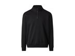 Sort sweatshirt med lynlås i halsen