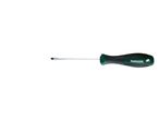 Parkside flathead screwdriver with a black and green handle