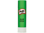 Pritt Glue Stick, green with white base, featuring the Pritt logo and 'GLUE STICK' text.