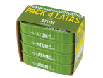 Atum Nixe em azeite, pacote com 4 latas verdes.