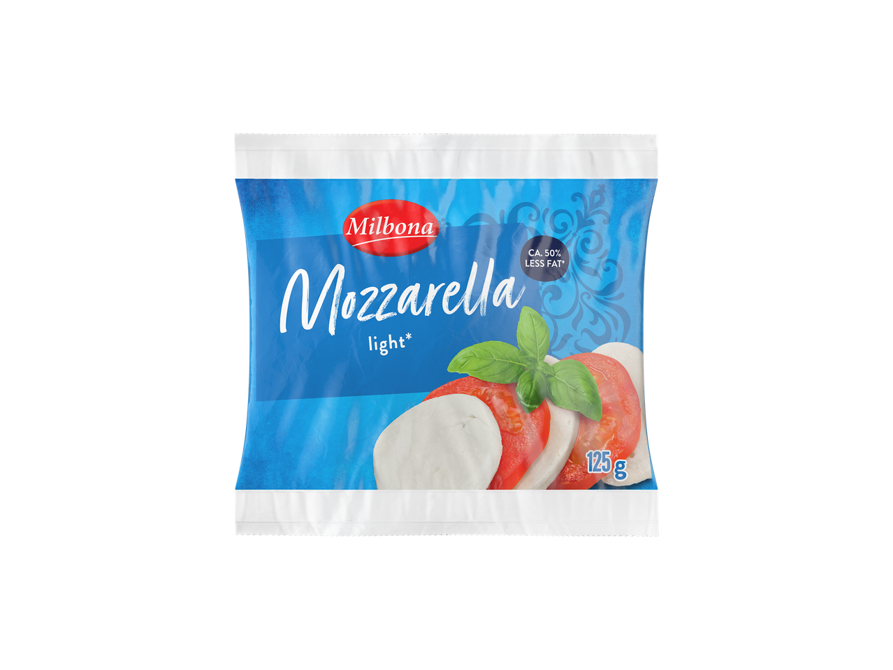Brânză mozzarella Milbona light, 125g
