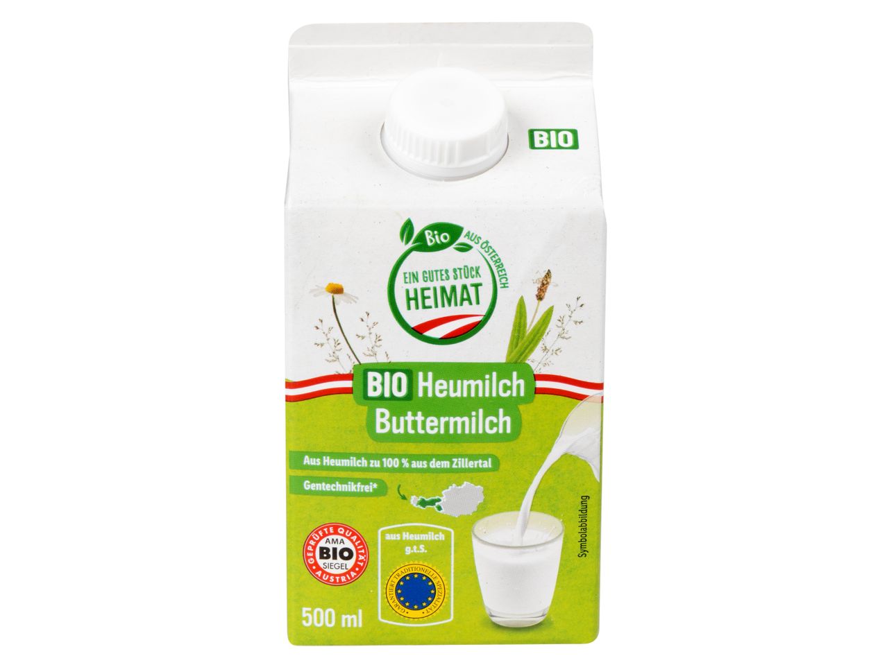 Bio Heumilch Buttermilch aus dem Zillertal, 500 ml Packung