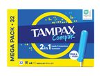32 Tampax Compak mega pack: tampons with leak protection.