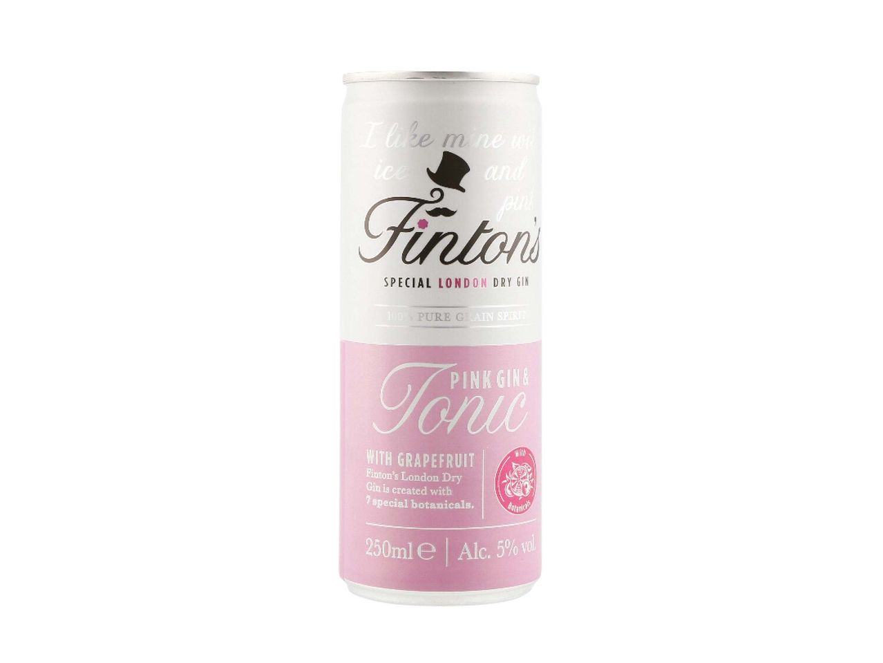 Finton's Pink Gin & Tonic can.