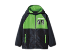 Minecraft Kapuzenjacke, grün und schwarz.