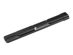 Black plastic chisel for power tools, with a textured grip and angular design.