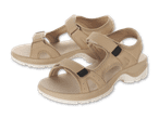 Beige Wandersandalen.