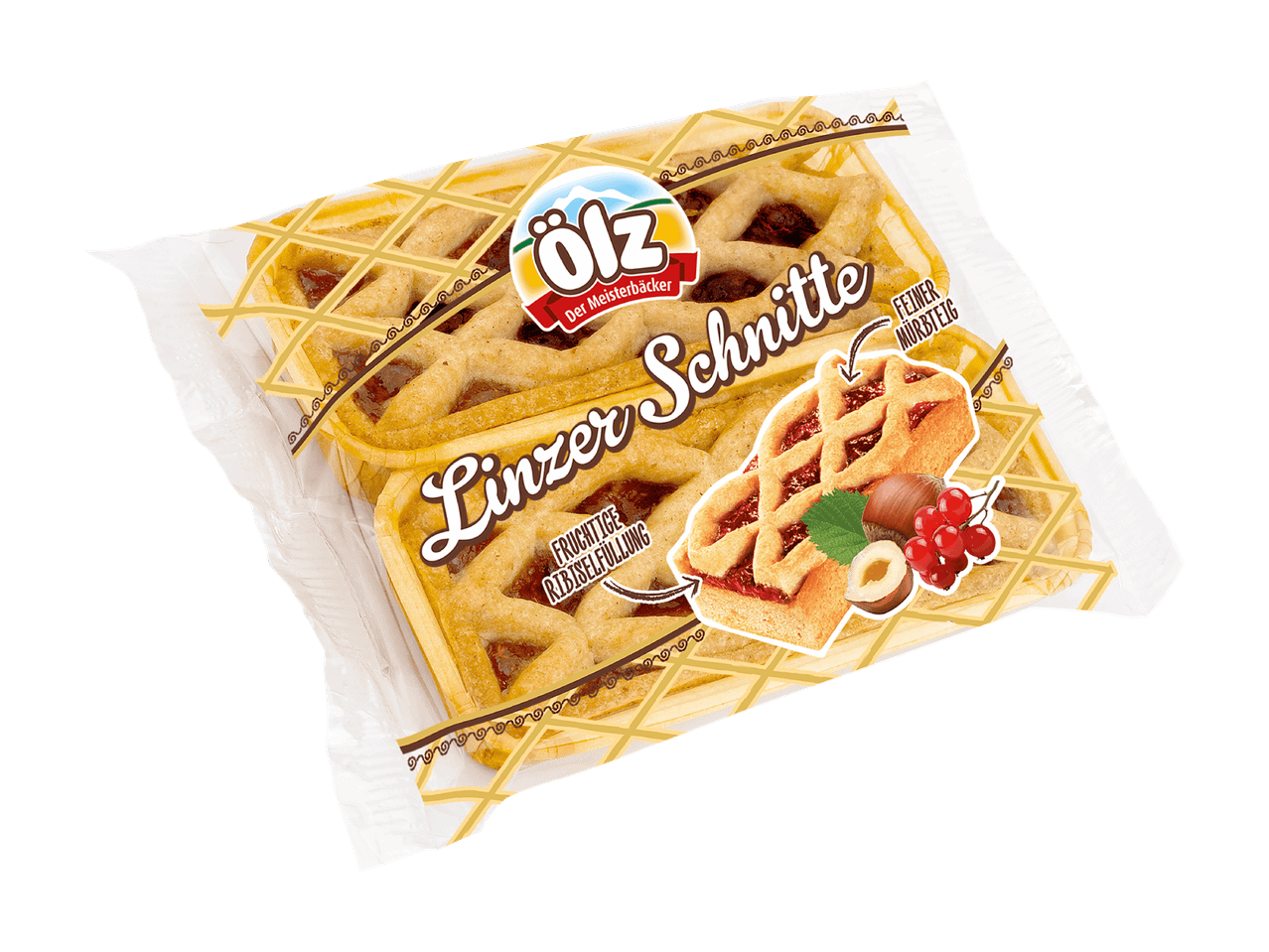 Olz Linzer Schnitte: Gebäck im Beutel.
