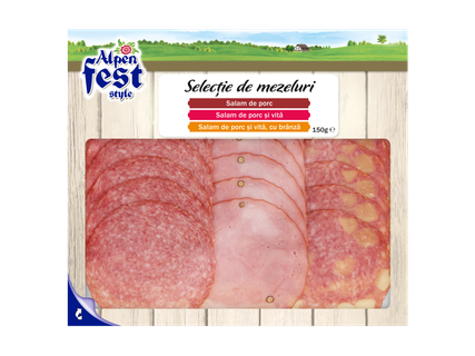 Selecție de mezeluri feliate