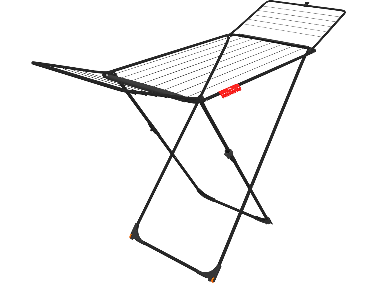 Brabantia faltbarer Wäscheständer, schwarz.